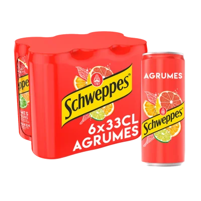SCHWEPPES Citrus Flavoured Soda 6 x 33 cl