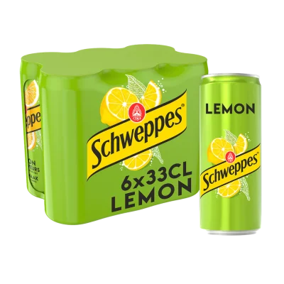 SCHWEPPES Lemon & Lime Soda 6 x 33 cl