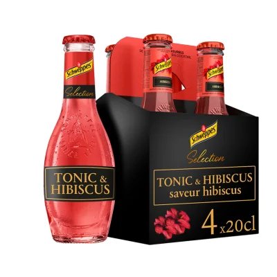 SCHWEPPES Premium Cocktail Mixer Tonic and Hibiscus 4 x 20 cl