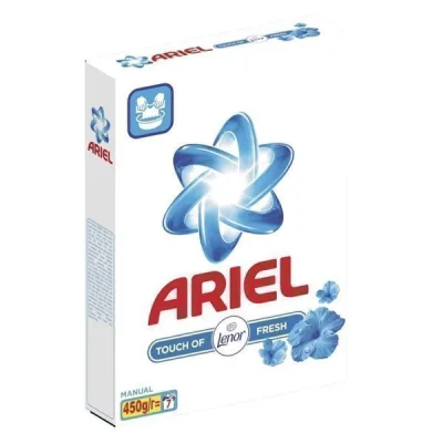 ARIEL HAND WASHING POWDER 450gr TOUCH OF LENOR