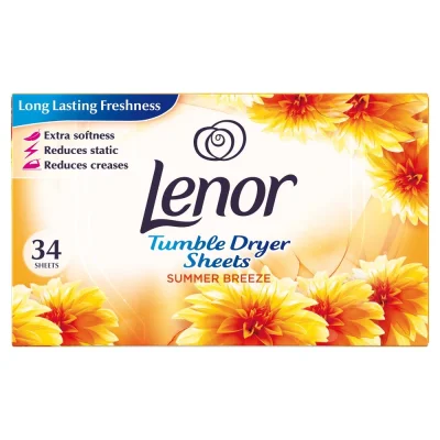 Lenor Dryer Sheets Summer Breeze 34 Count