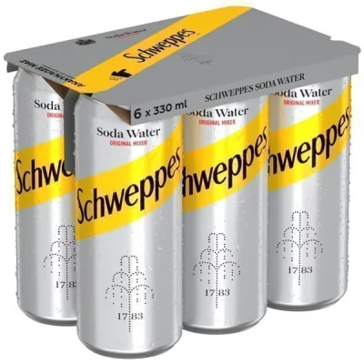 SCHWEPPES SODA WATER 6x330ml