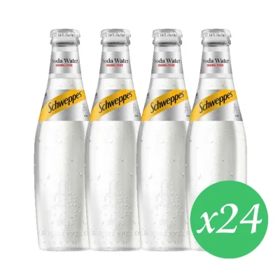 glass SCHWEPPES soda water 250ml