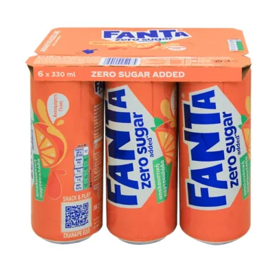 can FANTA Zero - Orange 6x330ml - Zero Sugar added