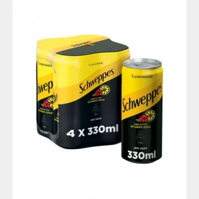 SCHWEPPES LEMON-BERGAMOT-HIBISCUS SODA BOX 330ml 4pack