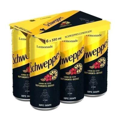 SCHWEPPES LEMONADE BERGAMOT & HIBISCUS 6x330ml ZERO SUGAR