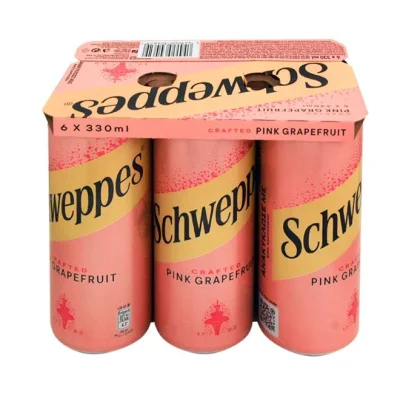 can SCHWEPPES pink grapefruit 6x330ml