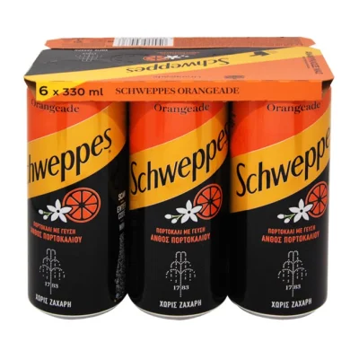 can SCHWEPPES orangeade with orange blossom 6x330ml - sugar free