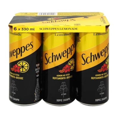 can SCHWEPPES lemonade with bergamot & hibiscus 6x330ml - sugar free