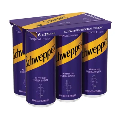 can SCHWEPPES tropical fusion 6x330ml