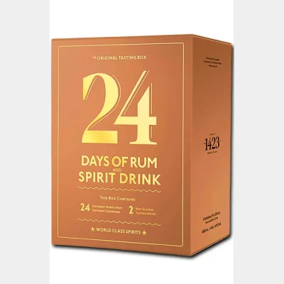 Rum Calendar - 24 Days Of Rum Mocha Edition + 2 Glasses 24 x 2cl Pcs 41% 48cl