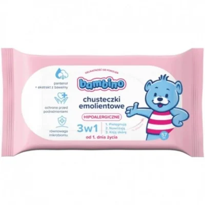 Bambino A57 3in1 Emollient Baby Wipes