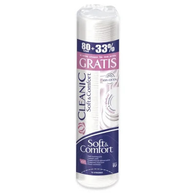 Cleanic Cotton Pads Soft & Comfort 107 Pieces