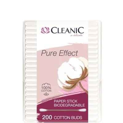 Cleanic Pure Effect Cotton Buds Biodegradable 200 Pieces
