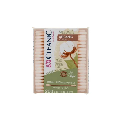 Cleanic Naturals Virgin Cotton Biodegradable Cotton Buds 200 Pieces
