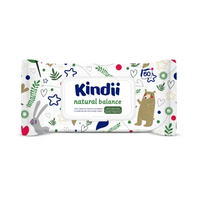 Kindii Baby Wipes Natural Balance A60