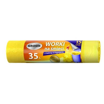 Grosik Garbage Bags Tape 35l 15 pack