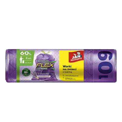 TAŚMA MAGNU GARBAGE BAGS 60L A8 LAVENDER 9510
