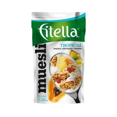FITELLA muesli 50g - Tropical (papaya, pineapple, banana)