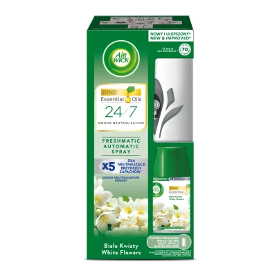 Air Wick Airwick FM komplet Air Wick Freshmatic Białe Kwiaty/White Flowers 250 ml Komplet Nested
