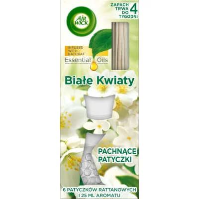 Air Wick Odświeżacz Patyczki Białe Kwiaty 25ml