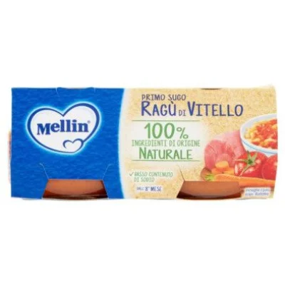 Mellin Primo Sugo Ragu' Vitello Gr.80 X Pz.2