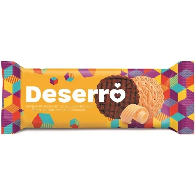 Deserro Rapsodie Butter Biscuits Milk Chocolate 100g