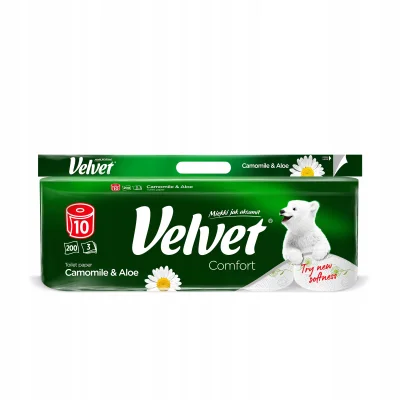 VELVET TOILET PAPER A10 CHAMOMILE 3 LAYERS 200 LEAVES 1565