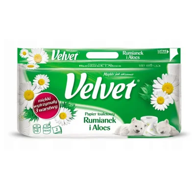 Velvet Toilet Paper A8 Chamomile 3 Layers 150 Leaves