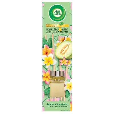 Air Wick Odświeżacz Patyczki Soczysty Melon Egzotyczna Plumeria 40ml