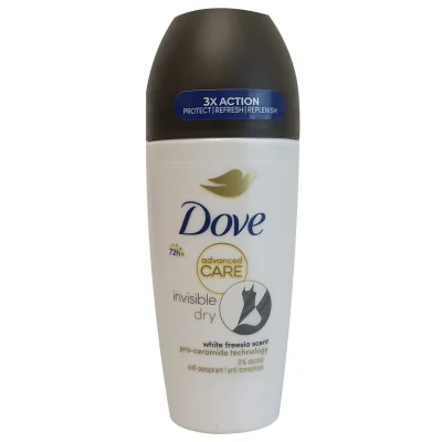 Dove roll-on deodorant 50 ml. Advanced care invisible dry.