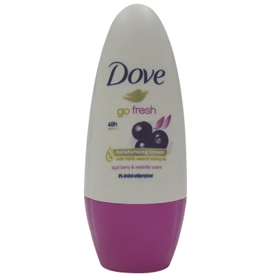 Dove roll-on deodorant 50 ml. Açaí & scent waterlily.