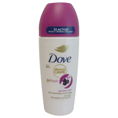 Dove roll-on deodorant 50 ml. Advanced go fresh berry.