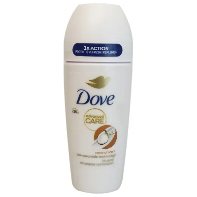 Dove roll-on deodorant 50 ml. Advanced care coconut.