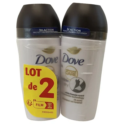Dove deodorant roll-on 2x50 ml. Advanced care invisible dry.
