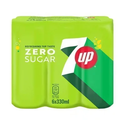 7UP ZERO SOFT DRINK LEMONADE 6x330ml
