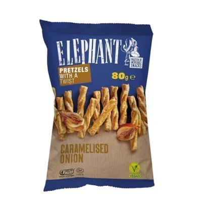 ELEPHANT TWISTED PRETZEL 80gr. CARAMELIZED ONION