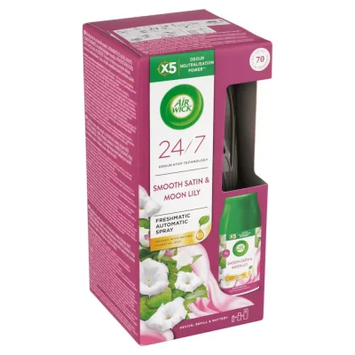 Air Wick FM Machine + Refill Moon Lily & Smooth Satin 250ml
