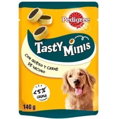PEDIGREE TASTY MINIS 140gr MANZO E FORMAGGIO