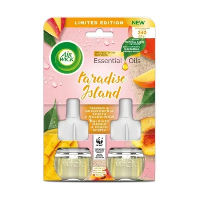 Air Wick Essential Oils refill DUO 2x19ml Maledives Mango & Peach Spritz