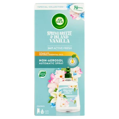 Air Wick Active Fresh diffuser + refill 228ml Spring Breeze & Island Vanilla