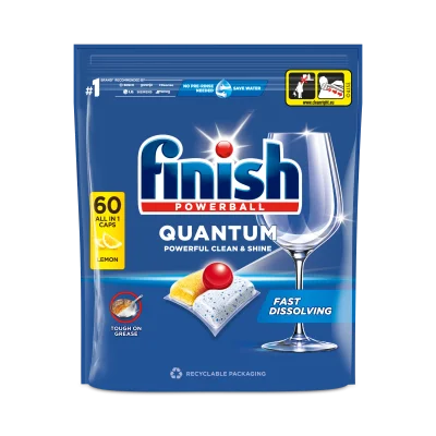 Finish Quantum Dishwasher Tabs Lemon 60pcs