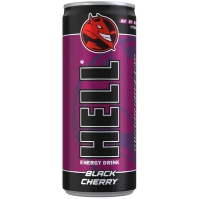 HELL ENERGY DRINK 250ml BLACK CHERRY