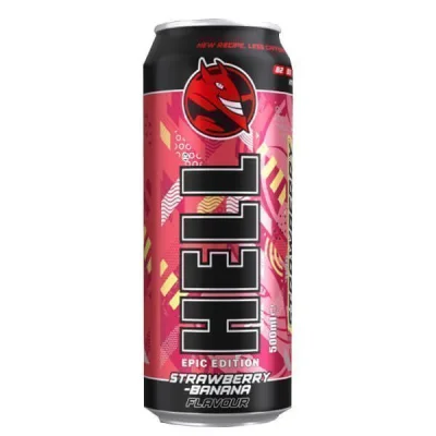HELL ENERGY DRINK 500ml STRAWBERRYBANANA