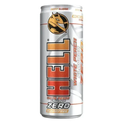 HELL ENERGY DRINK 250ml ZEROWHITE PEACH
