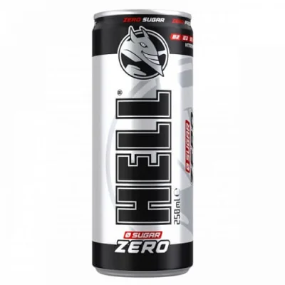 HELL ENERGY DRINK 250ml ZERO CALORIES/BLACK