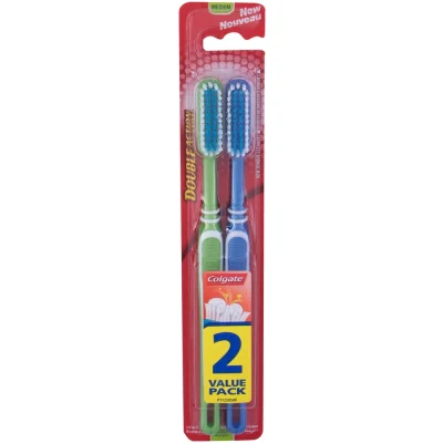 Colgate Toothbrush Double Action Medium 2-Pack