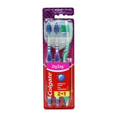 Colgate Toothbrush Zig Zag Medium 3-Pack