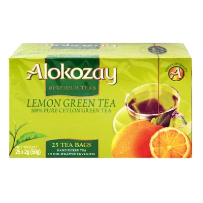 tea ALOKOZAY (25pcs) 50g - Lemon Green (100% pure Ceylon green tea)