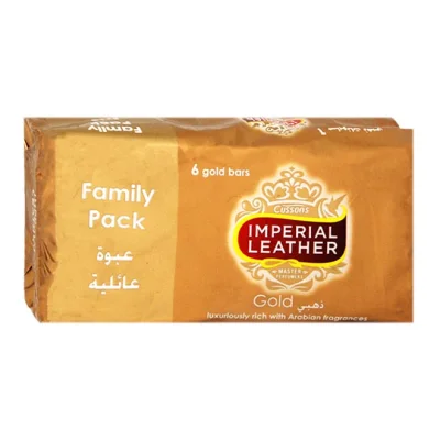 IMPERIAL LEATHER Gold soap bars 6x125g Family Pack